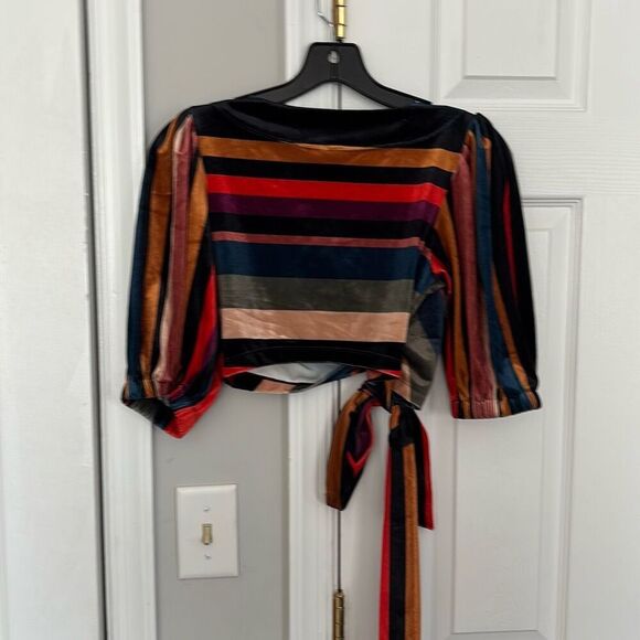 Farm Rio velvet tie crop top size small C18-30 - Picture 4 of 4